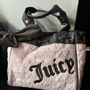 Juicy Couture Pink Brown Daydreamer Tote Bag Y2K